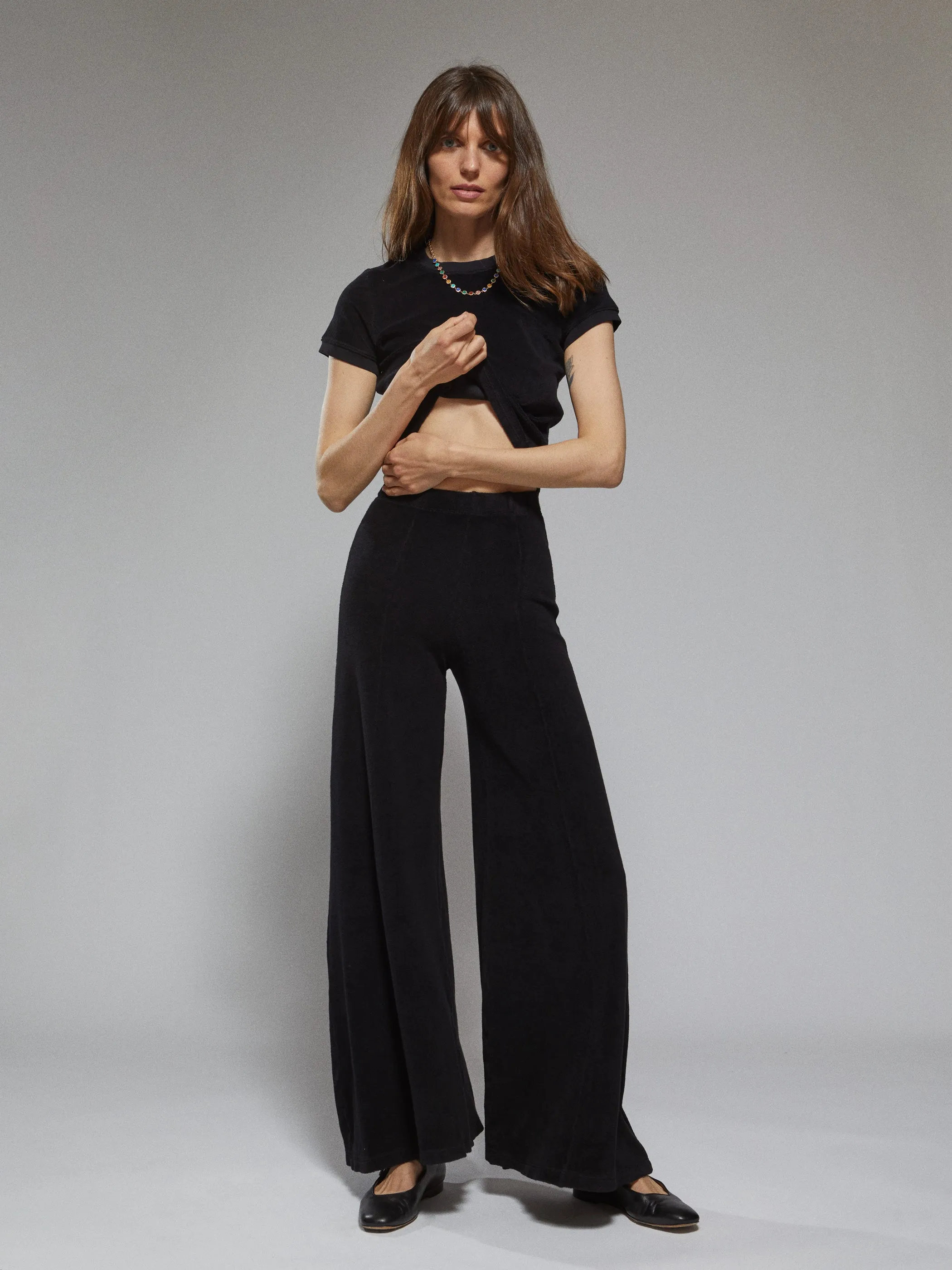 The Megalo Palazzo Pants in Terry