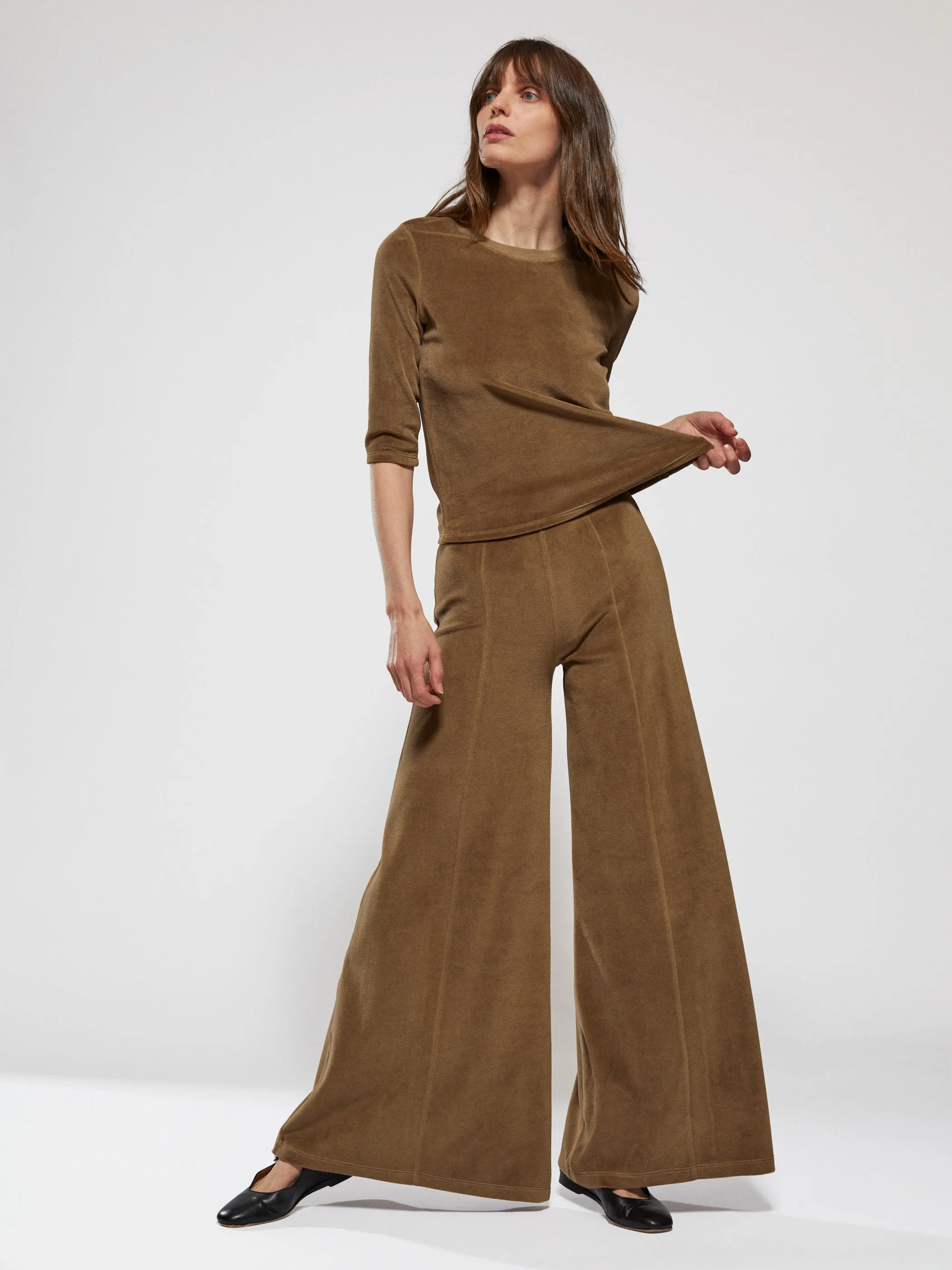 The Megalo Palazzo Pants in Velour