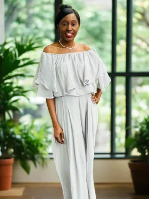 The Posh Palazzo Pant Set Gray