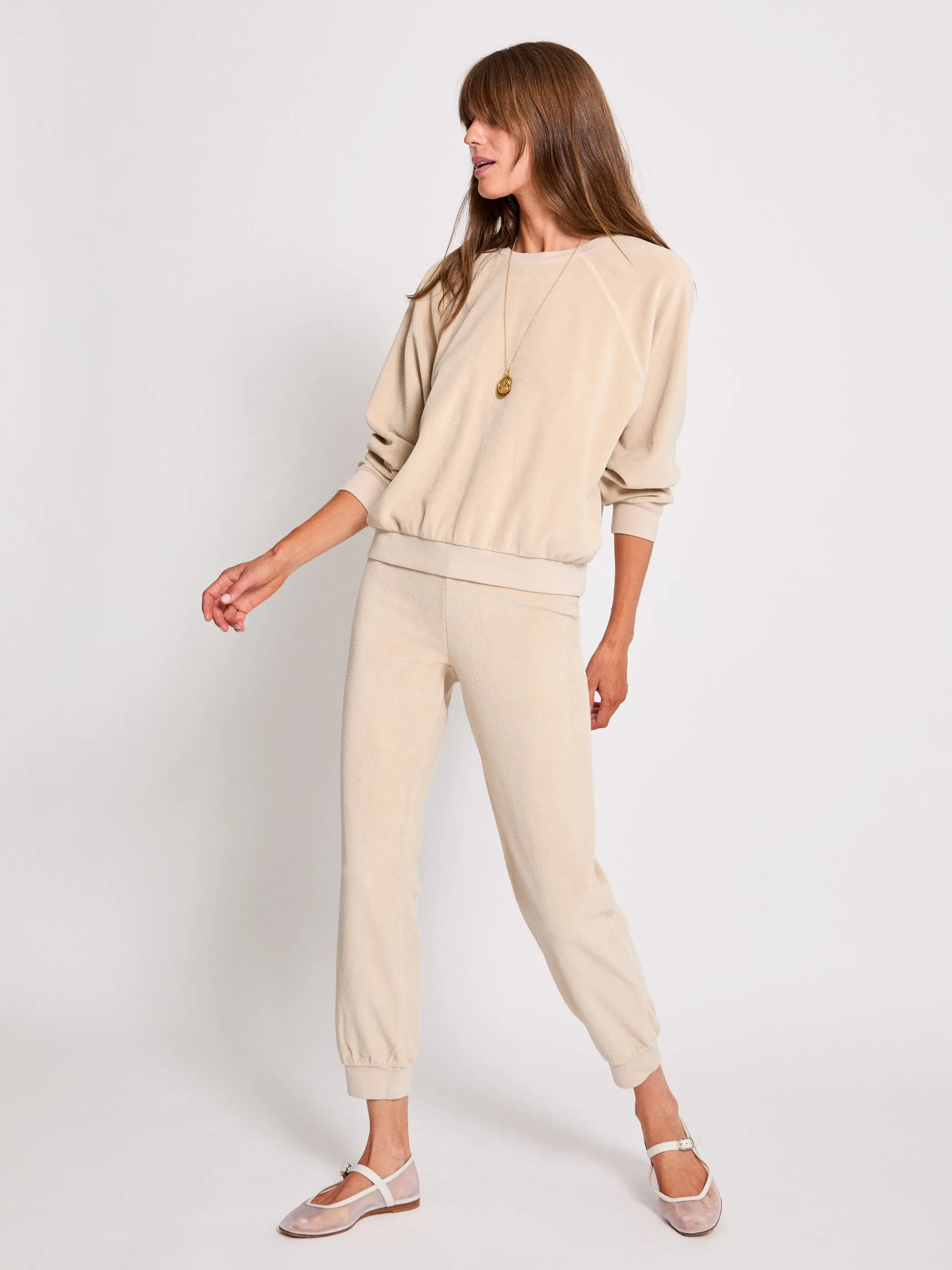 The Tinos Slim Track Pants in Velour