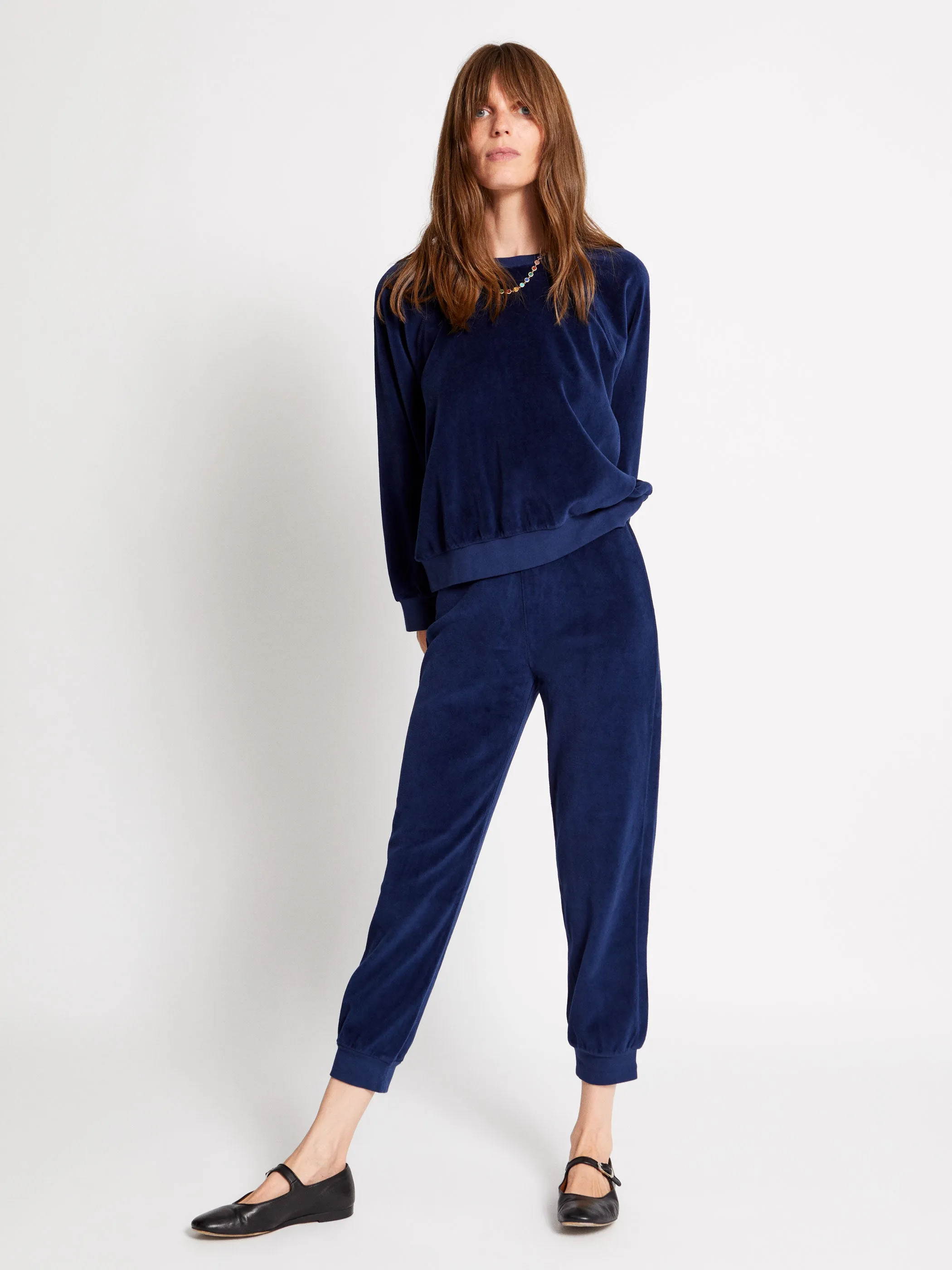 The Tinos Slim Track Pants in Velour
