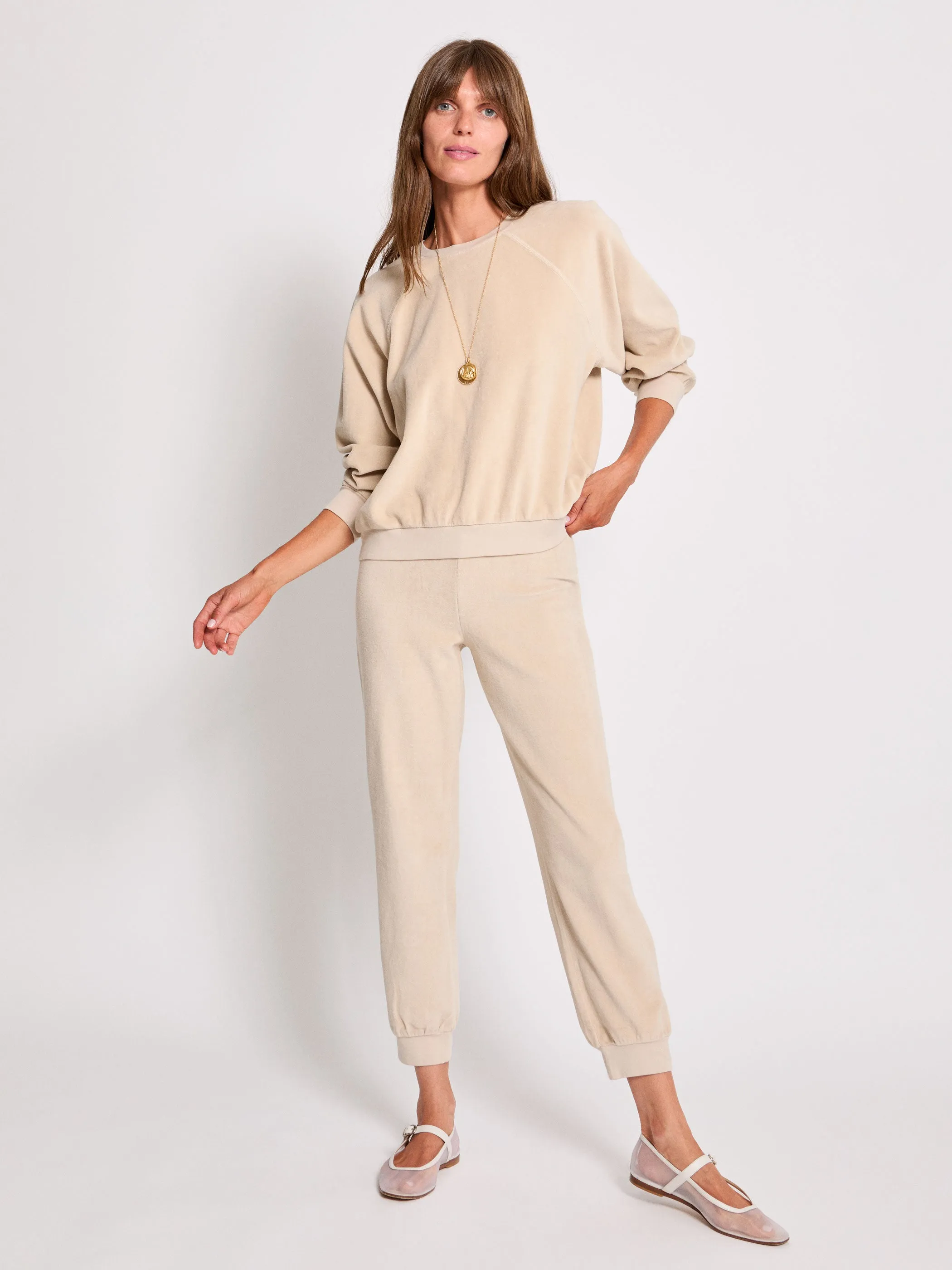 The Tinos Slim Track Pants in Velour