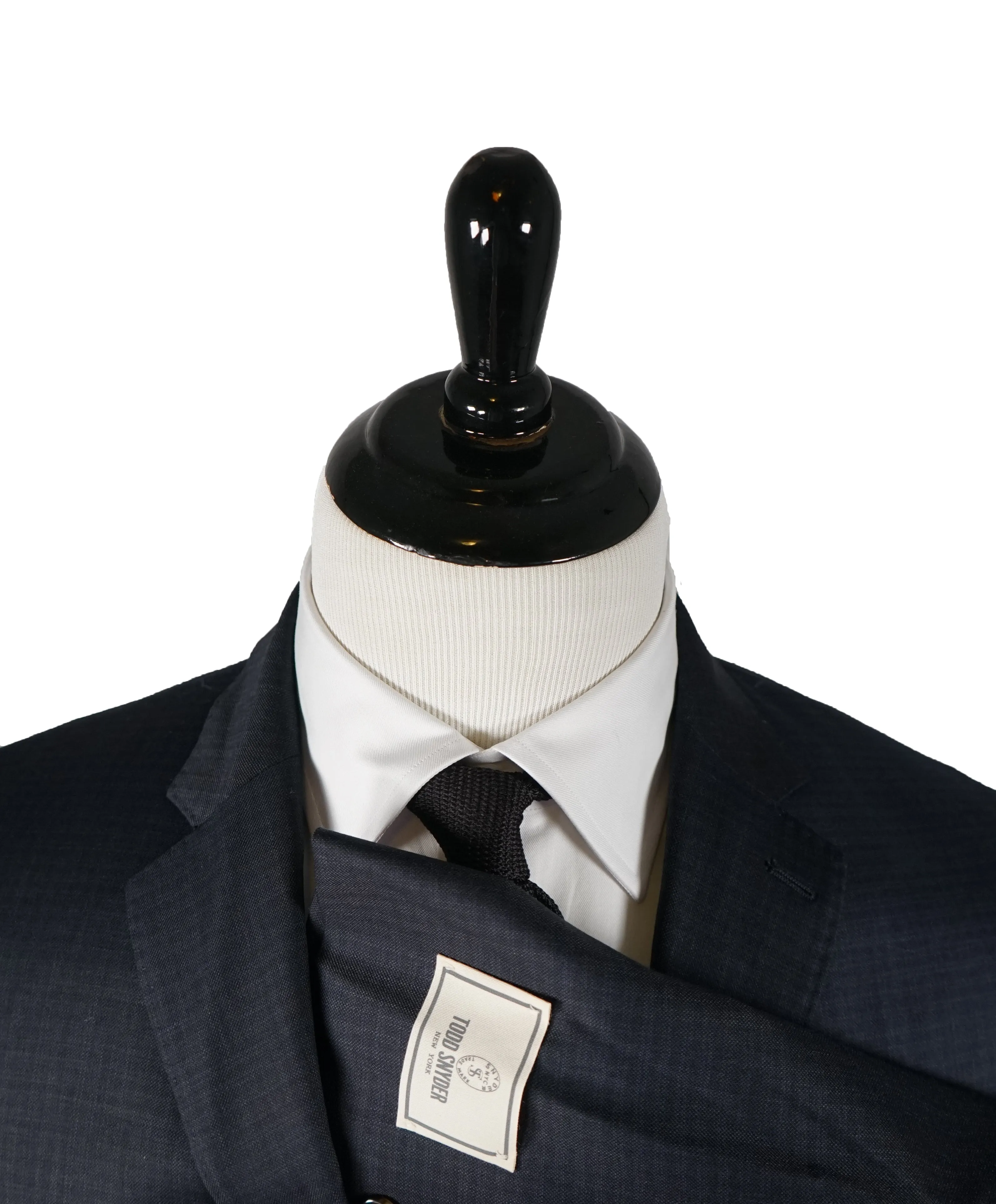 TODD SNYDER - “Mayfair Fit” Check Suit In Blue & Gray - 40R