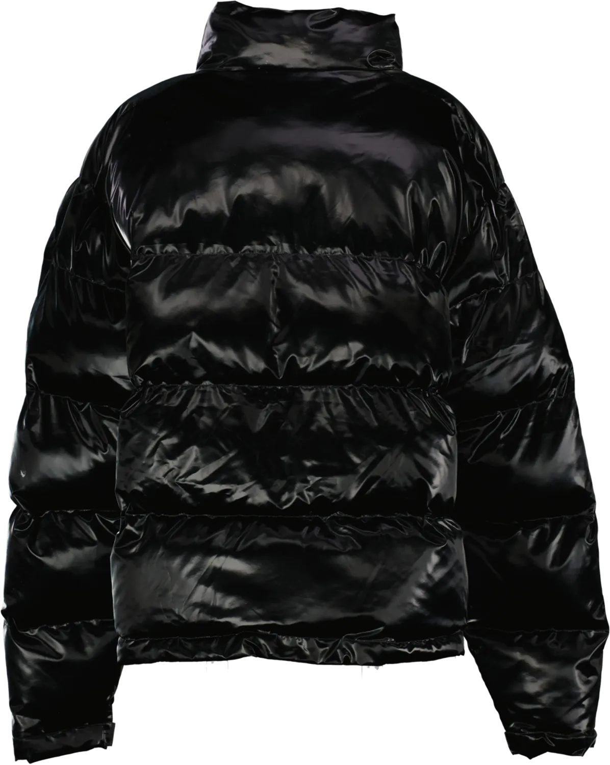 Trapstar Shiny Black Irongate T Puffer Logo zip Jacket UK XXXL