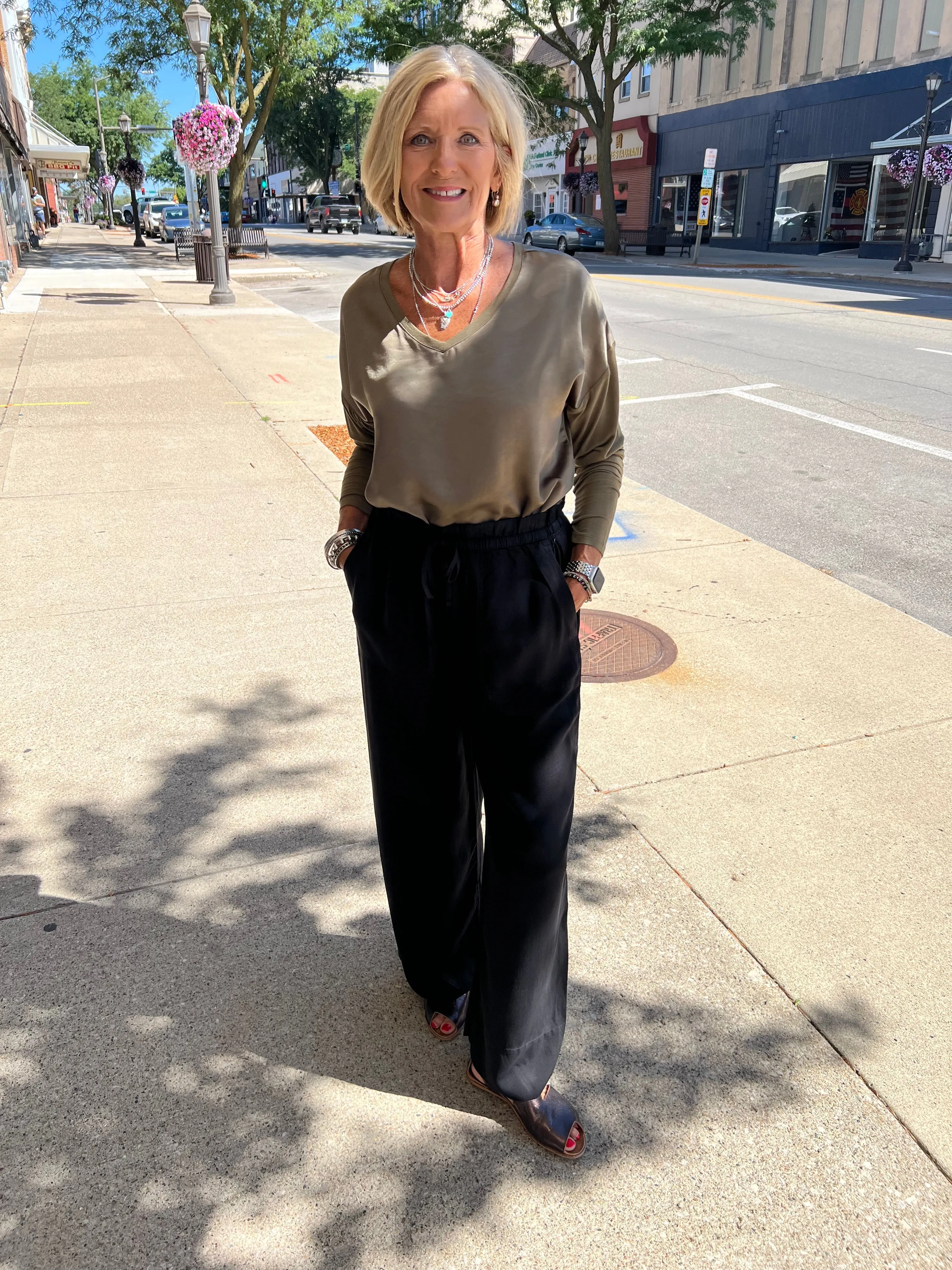 Tribal High Rise Pull On Palazzo Pant