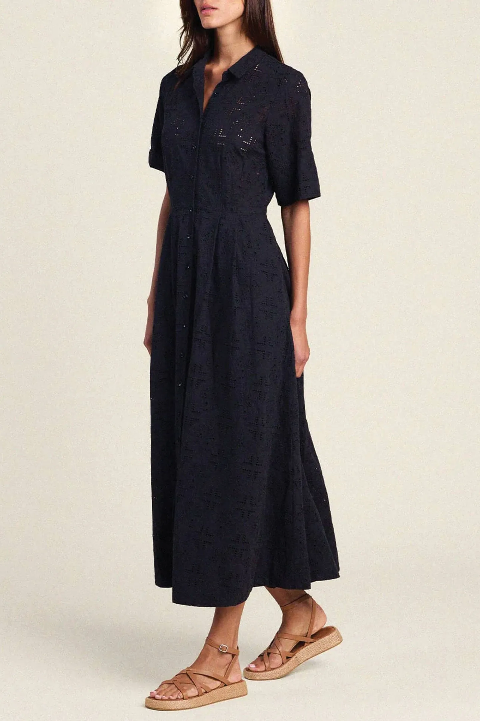 Trovata Aster Dress in Black Handerkerchief