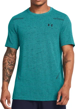 Under Armour Seamless Grid Short Sleeve Mens Training Top - Green