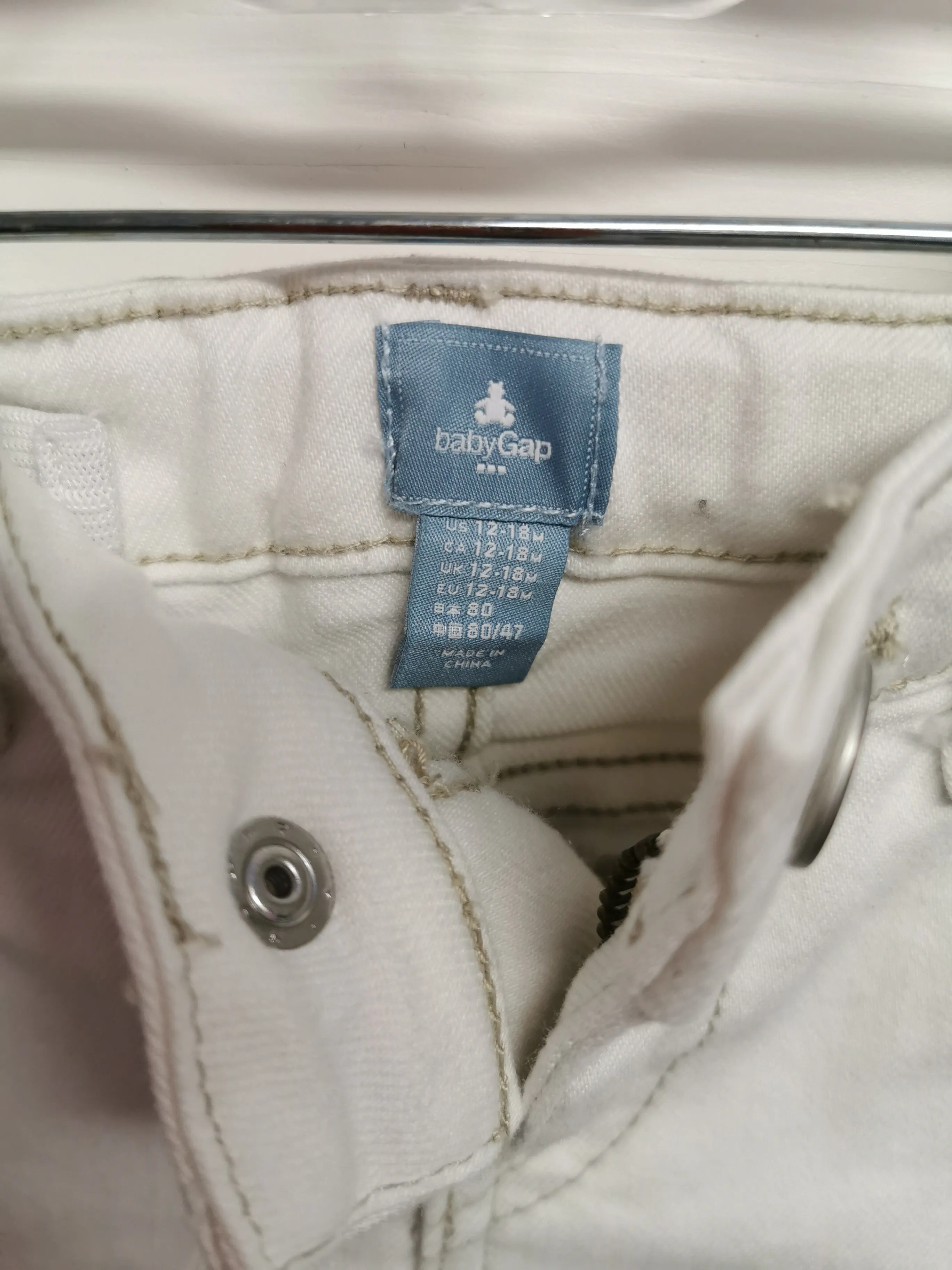 UNISEX SIZE 12/18 MONTHS - Baby GAP, Patchwork Denim Shorts EUC B51