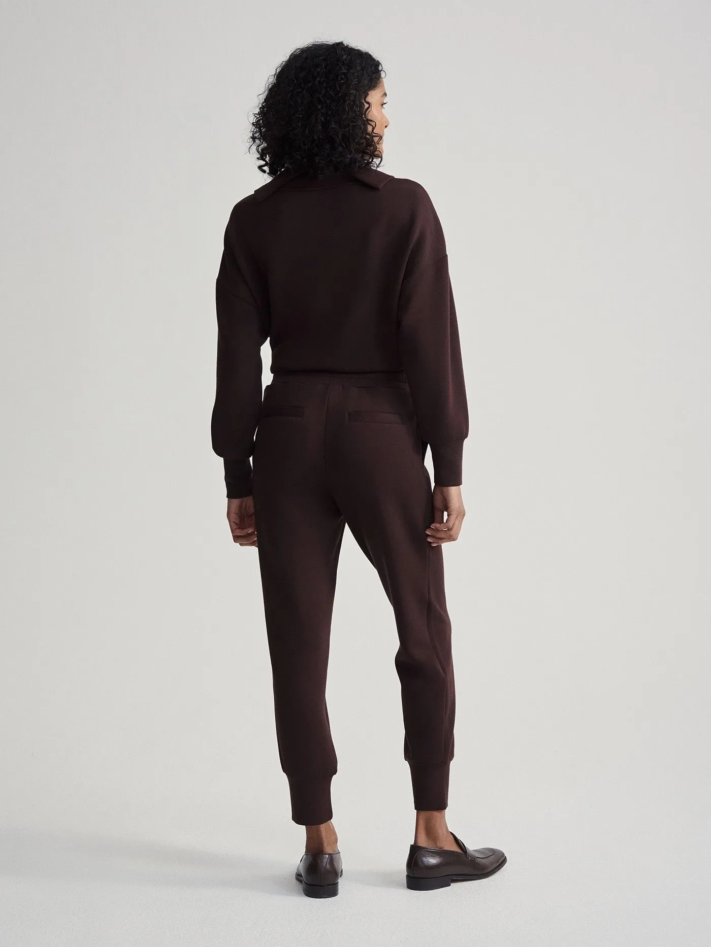 Varley The Slim Cuff Pant 25" in Coffee Bean