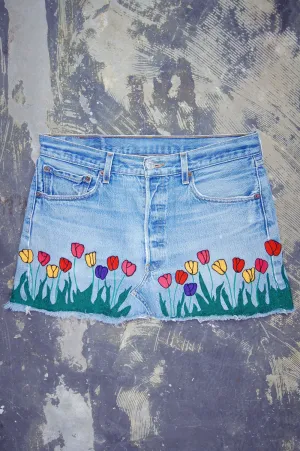 Vintage Levi's 501 Denim Skirt (JYJ-069)