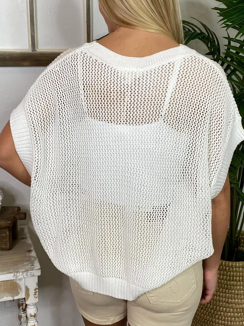 White Mesh Top