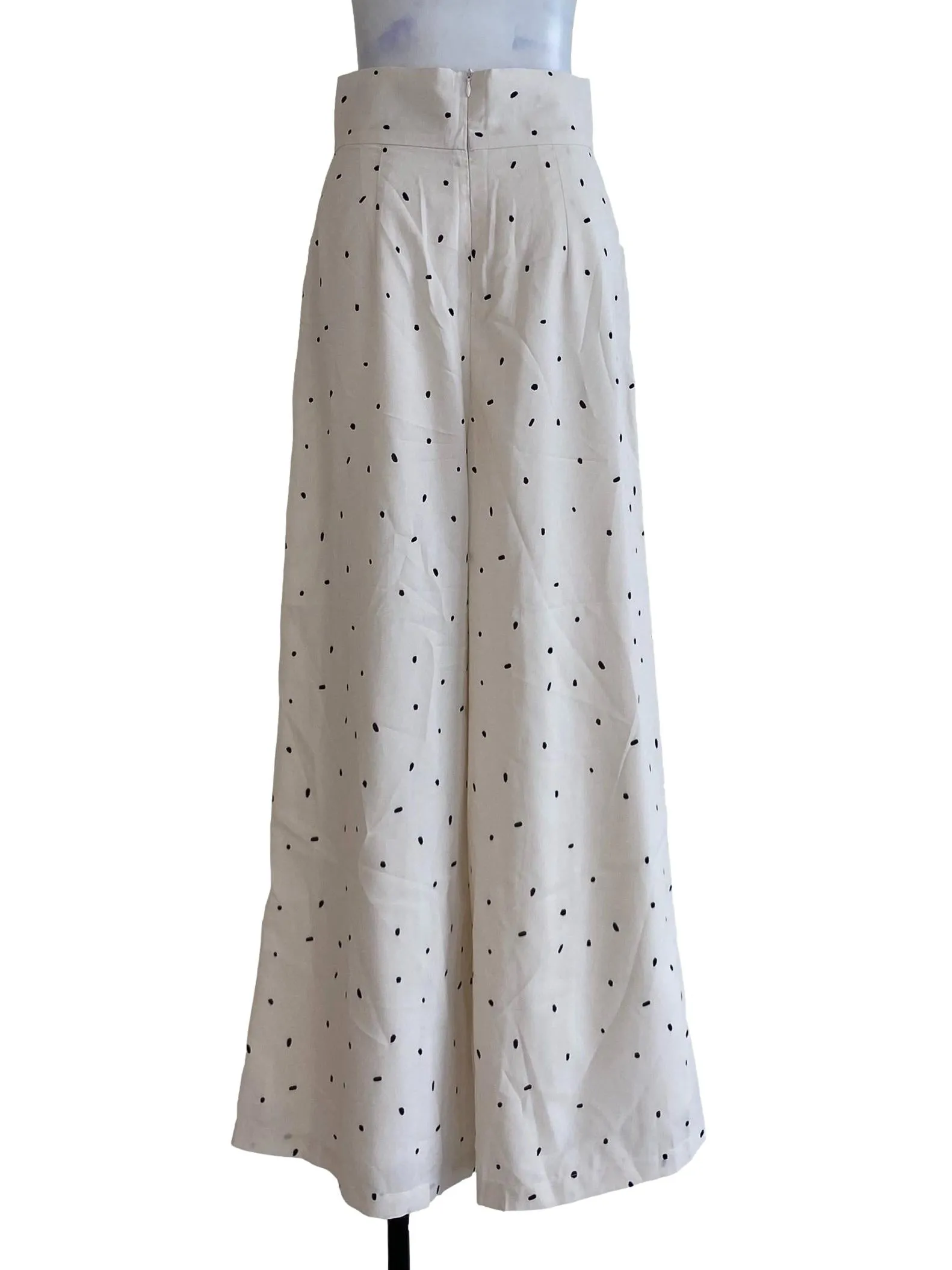 White Polka Dot Palazzo Pants