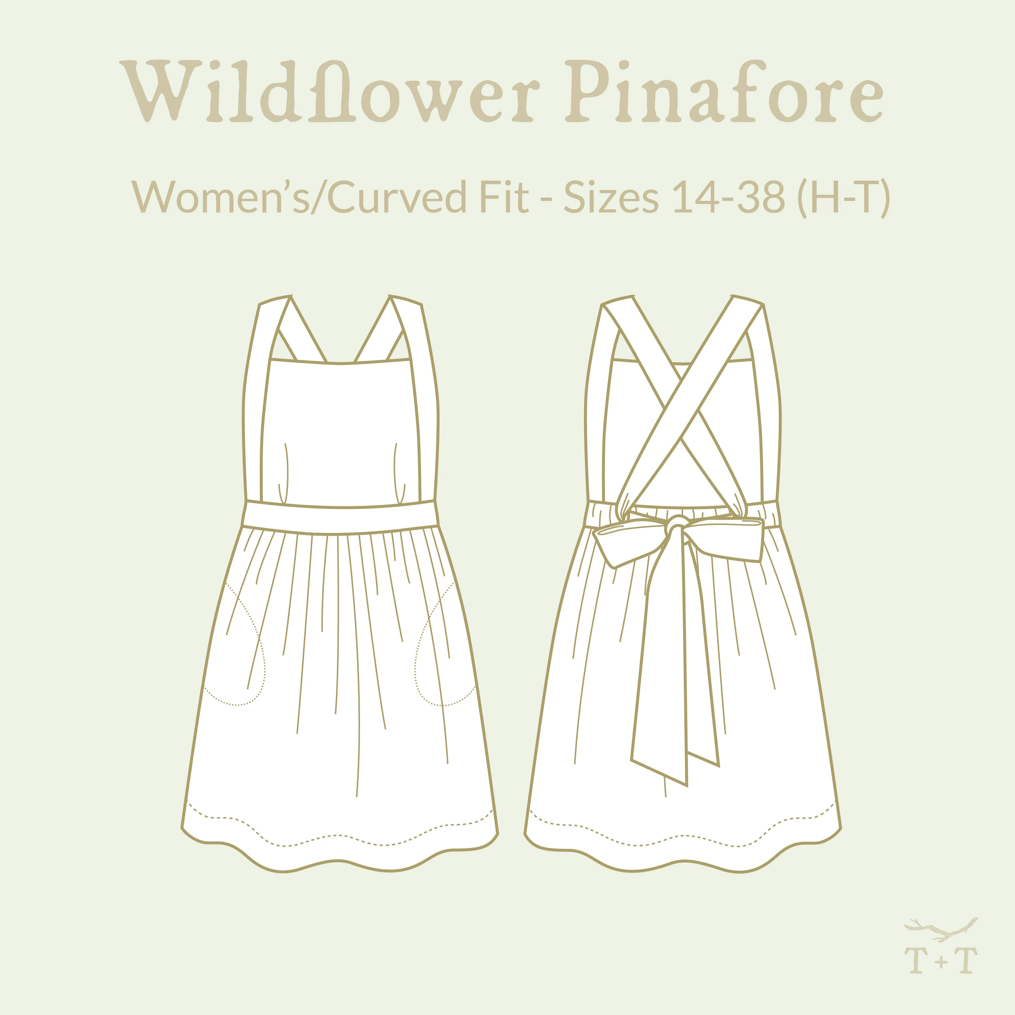 Wildflower Pinafore Sewing Pattern - Women's/Curved Fit
