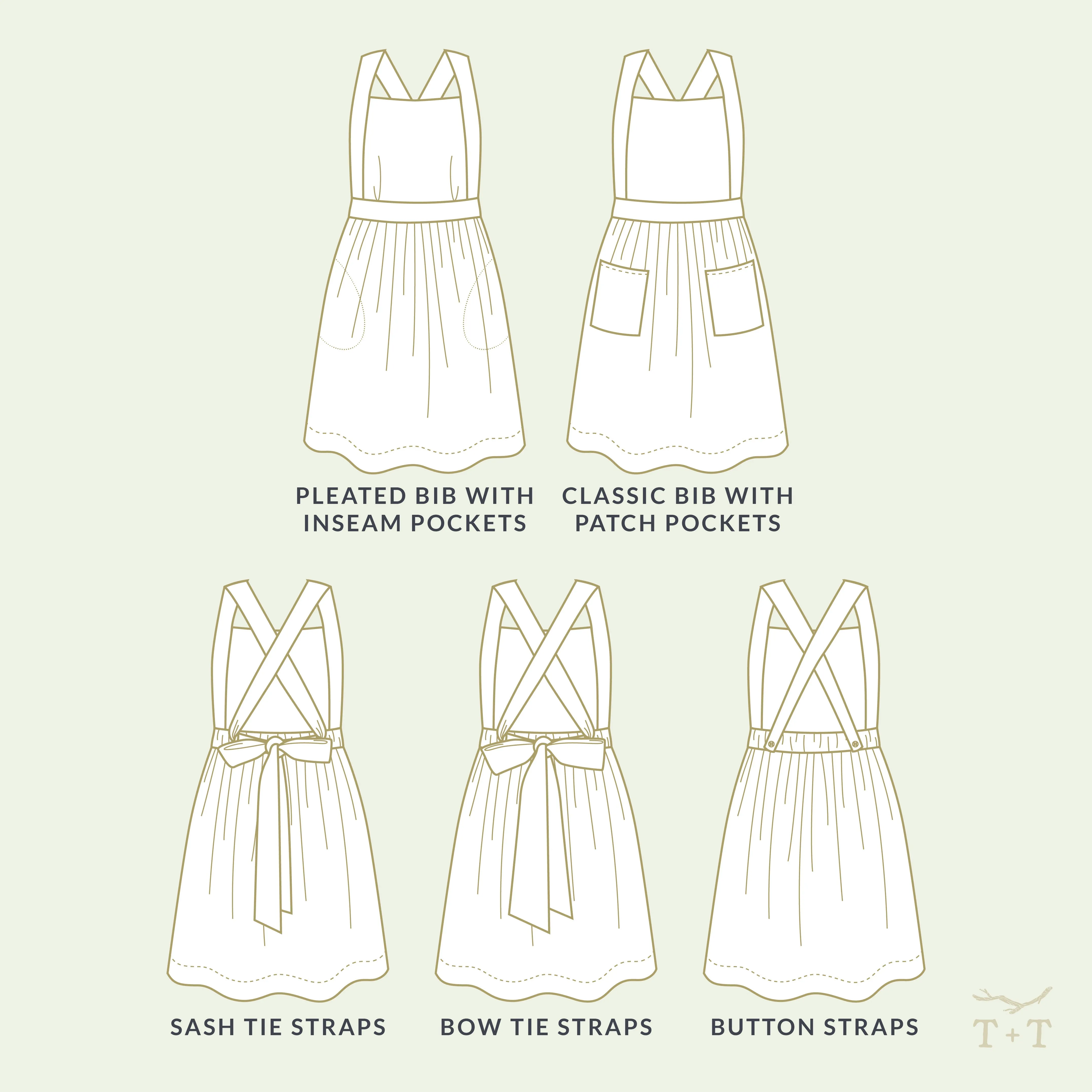 Wildflower Pinafore Sewing Pattern - Women's/Curved Fit