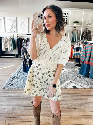 Willow Scallop Sweater Cardigan