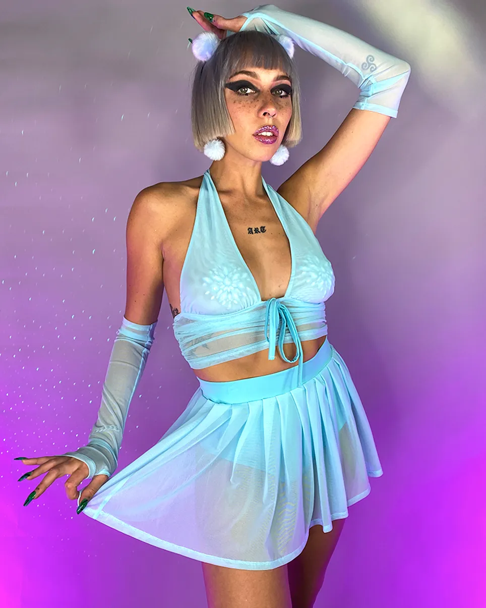 Y2K Doll Halter Crop Top
