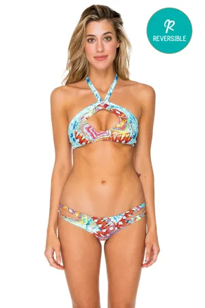 YEMAYA - Elena Top & Reversible Zig Zag Open Side Moderate Bottom • Multicolor