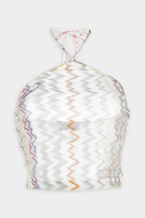 Zig-Zag Halter Top in Chevron Resort Multicolor