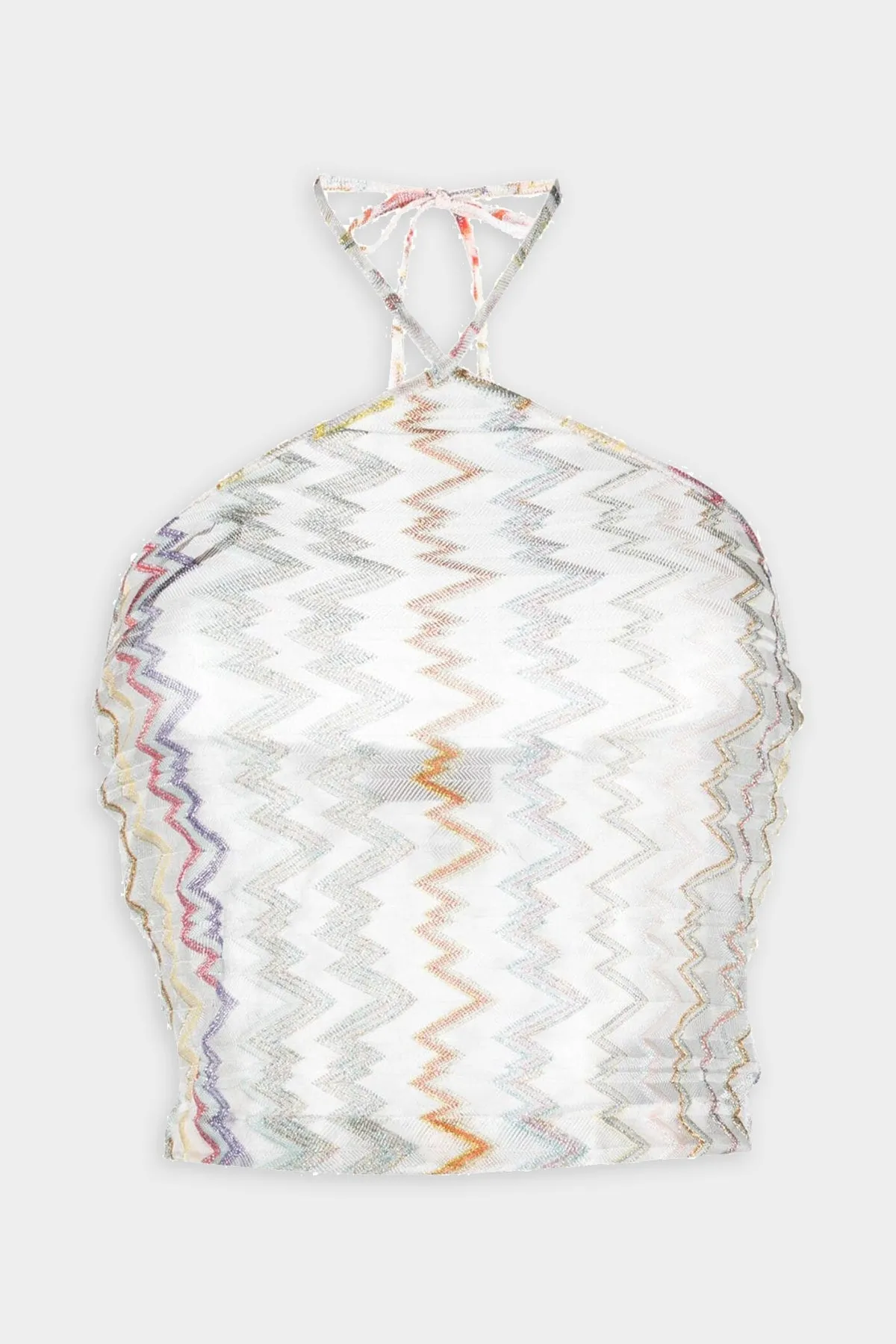 Zig-Zag Halter Top in Chevron Resort Multicolor